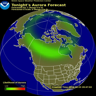 Auroral Viewline Forecast - Northern Hemisphere